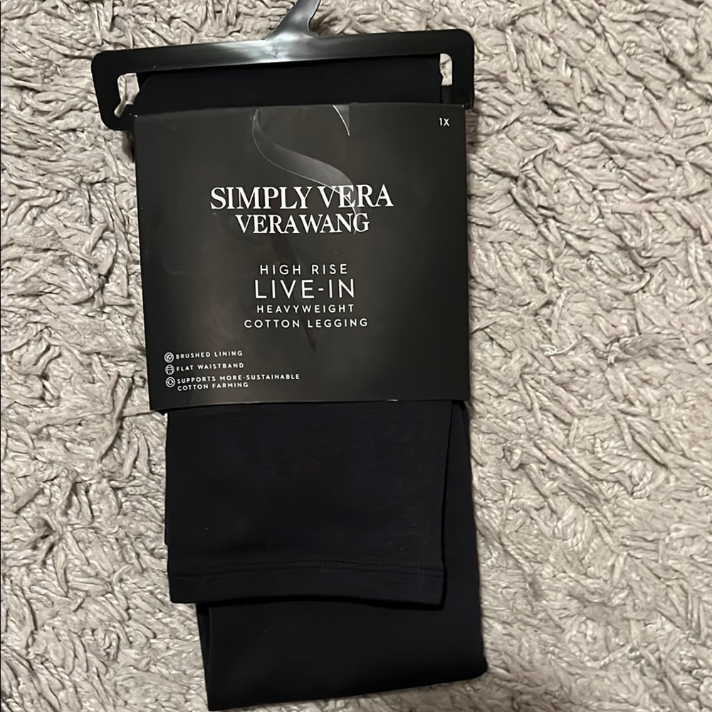 Simply Vera Vera Wang Black Leggings